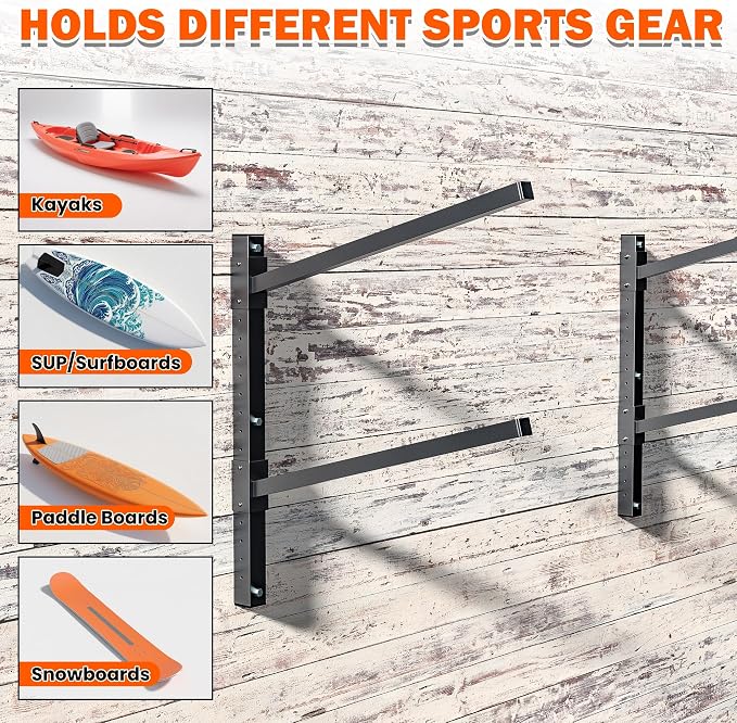 Ultrawall Kayak Storage Rack, Adjustable Wall Mounted Kayak Holder - Image 7