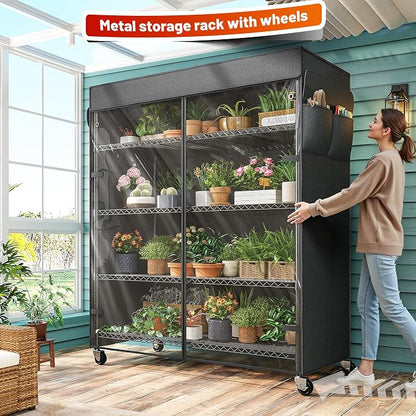 REIBII 45''W Storage Shelves Waterproof Metal Shelving - Image 9