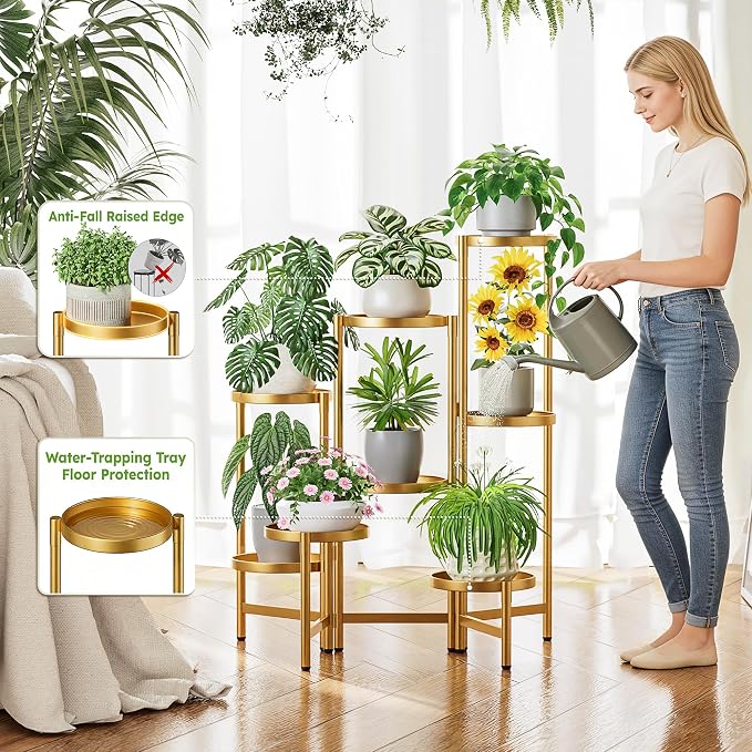 Gold Plant Stand, 8 Tiered Plant Stand Indoor - Image 5