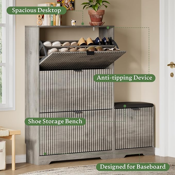 Xixini Shoe Storage Cabinet for Entryway - Image 4