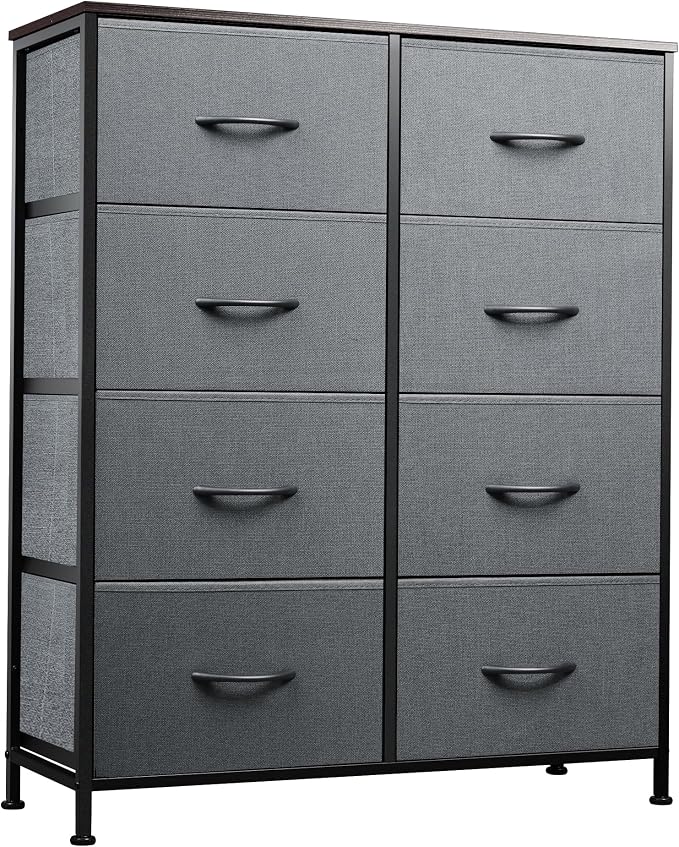 WLIVE Fabric Dresser for Bedroom, Tall Dresser by WLIVE