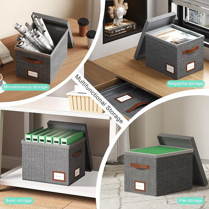 File Organizer Box with Lid File Box - Image 4