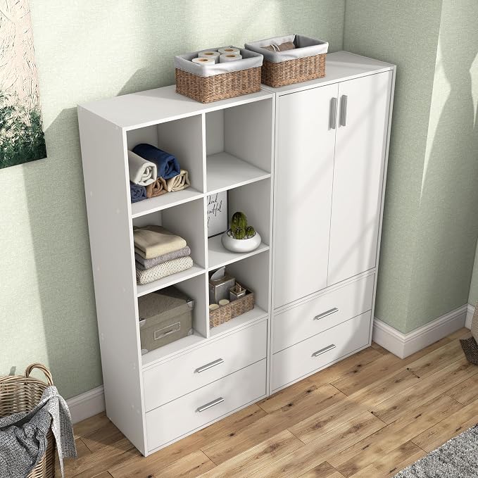 Homes: Inside + Out Apexa 2-Drawer Wooden Stackable Storage Drawers, Small Food - Image 12