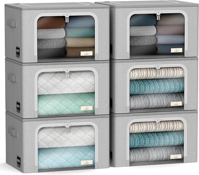 Sorbus Storage Bins with Metal Frame by Sorbus
