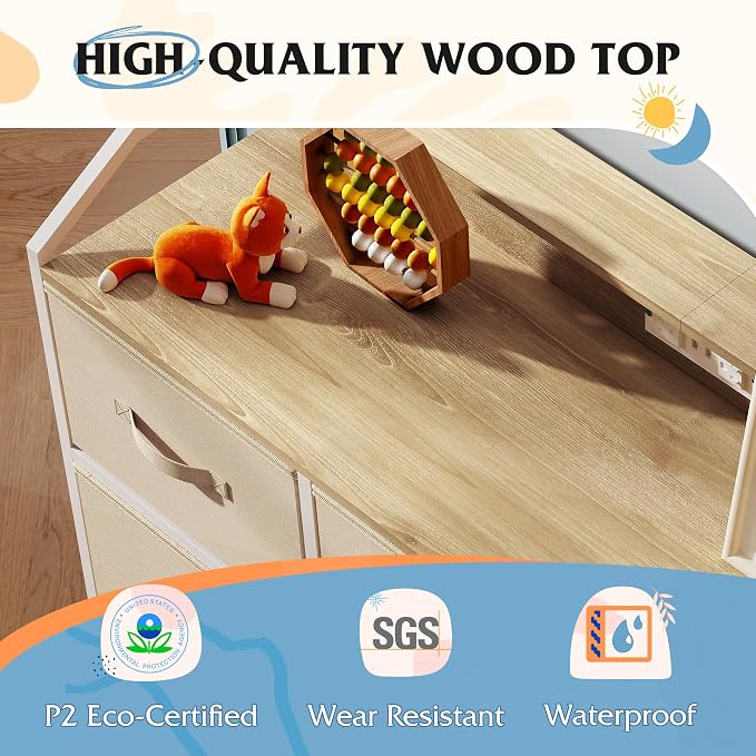 WLIVE Dresser for Bedroom, 8 Drawer LED Dresser - Image 8