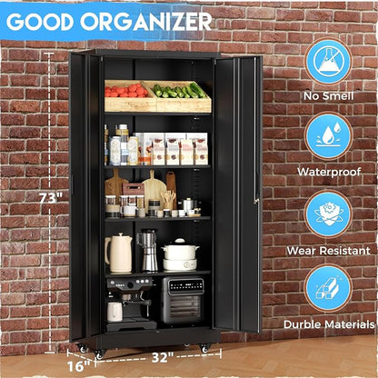 Greenvelly Metal Garage Storage Cabinet - Image 5