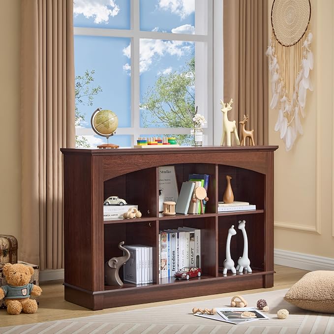 Bookshelf, 6-Cube Bookcase and Kids Bookshelf, Wooden Storage Cabinet - Image 9
