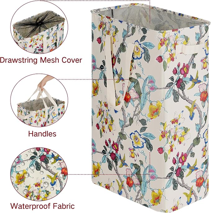 efluky Slim Laundry Basket, Narrow Laundry Hamper - Image 3
