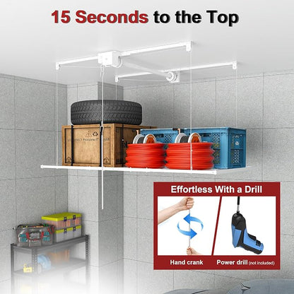 3x6FT Overhead Garage Storage Rack - Image 6