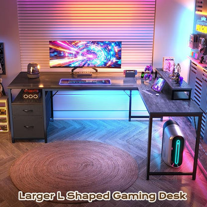 PRAISUN 63 Inch L Shaped Desk - Image 8