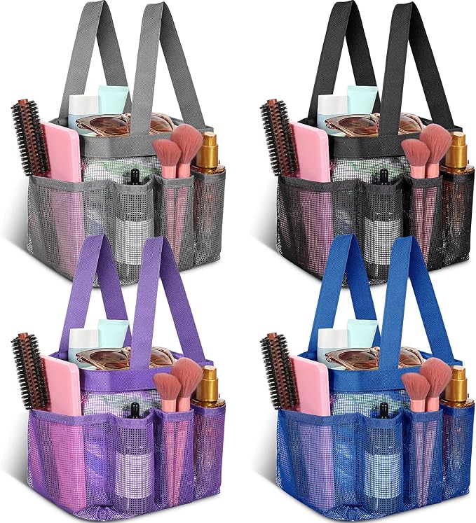 Hillban 4 Pcs Mesh Shower Caddy Portable Shower Caddy by Hillban