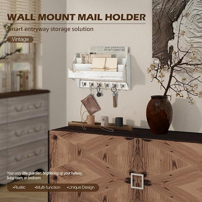 Rebee Vision Pine Wood Key Holder Wall Mount - Image 3
