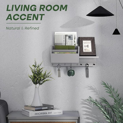 Rebee Vision Pine Wood Modern Key Holder Wall Mount - Image 5