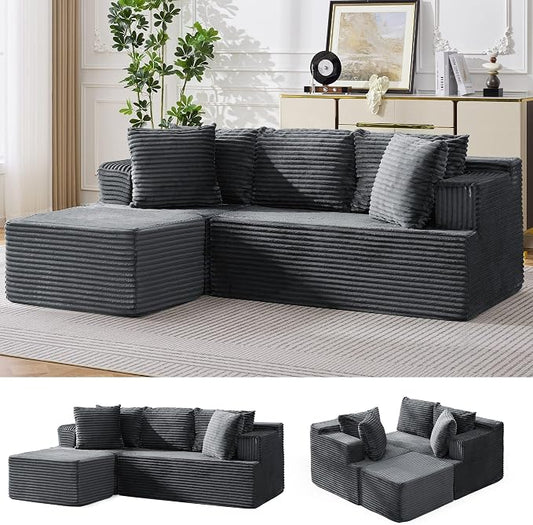 Korser Boneless Couches for Living Room, Cloud Couch Sectional by KORSER