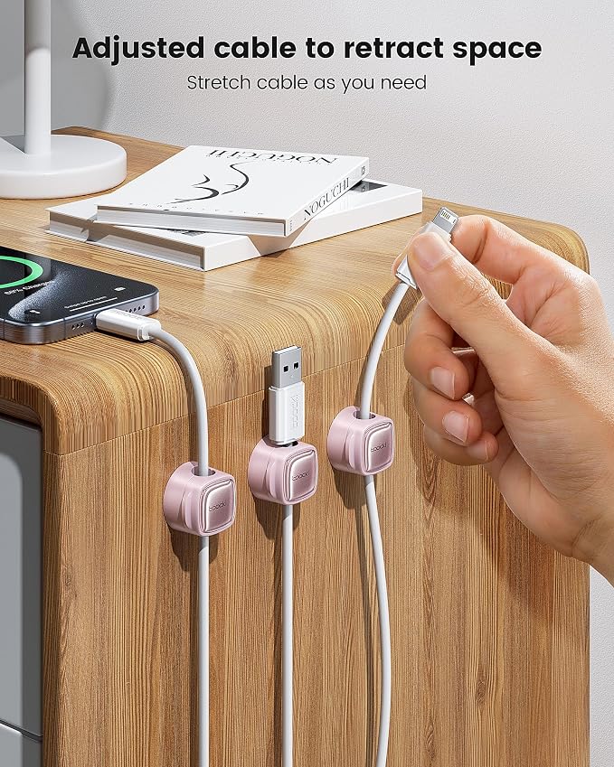 12 Pack Magnetic Cable Clips – Cord Organizer & Holder, Toocki Adhesive Cable - Image 2