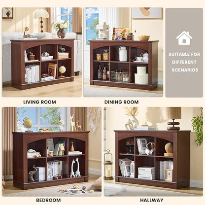 Bookshelf, 6-Cube Bookcase and Kids Bookshelf, Wooden Storage Cabinet - Image 4