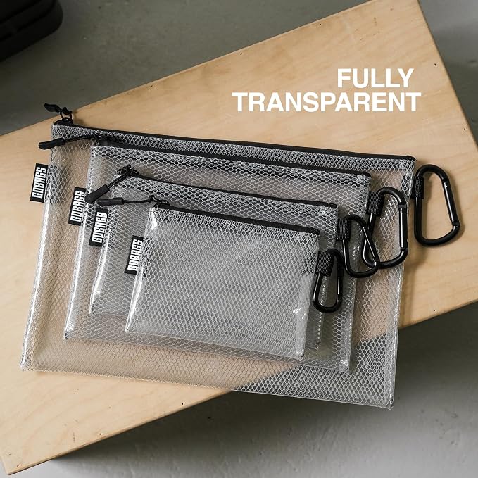 GOBAGS Air Production Multi‑Size Clear Zipper Pouch – Cable Organizer & Travel - Image 8