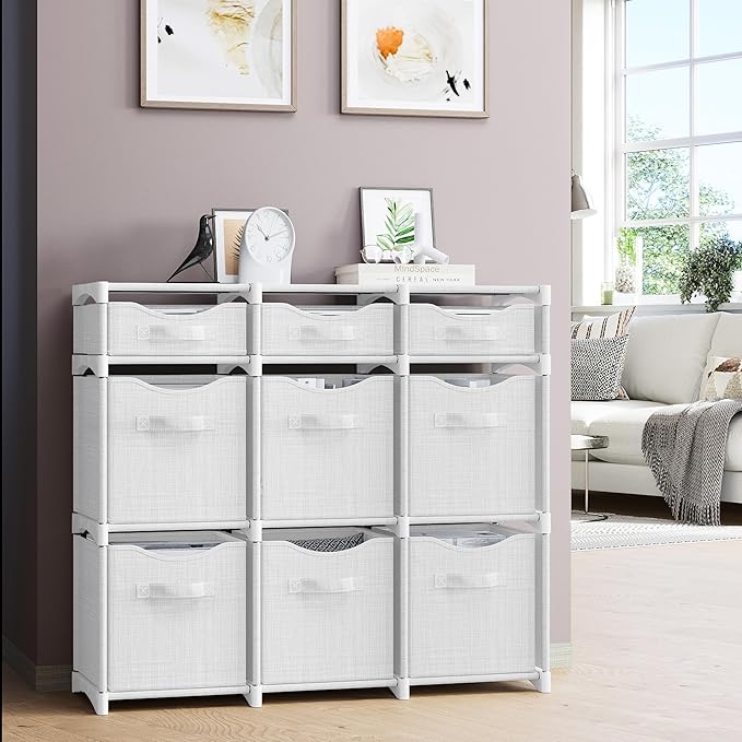 9 Cube Closet Organizers And Storage | Includes All Storage Cube Bins | Easy To - Image 5