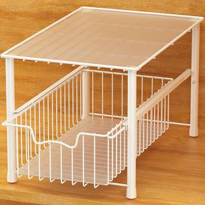 Simple Houseware Stackable Under Sink Cabinet Sliding Basket Organizer Drawer by SimpleHouseware