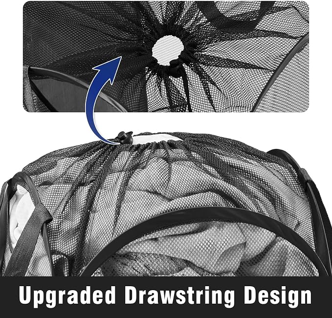 TECHMILLY Collapsible Mesh Pop Up Laundry Hamper - Image 2