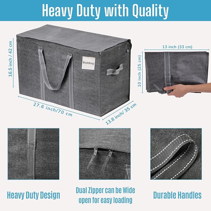 VENO 6 Pack Moving Bags and Large Christmas Storage Bins - Image 3