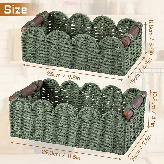 Storage Basket Wicker Baskets for Organizing Toilet Paper Storage Basket for - Image 7