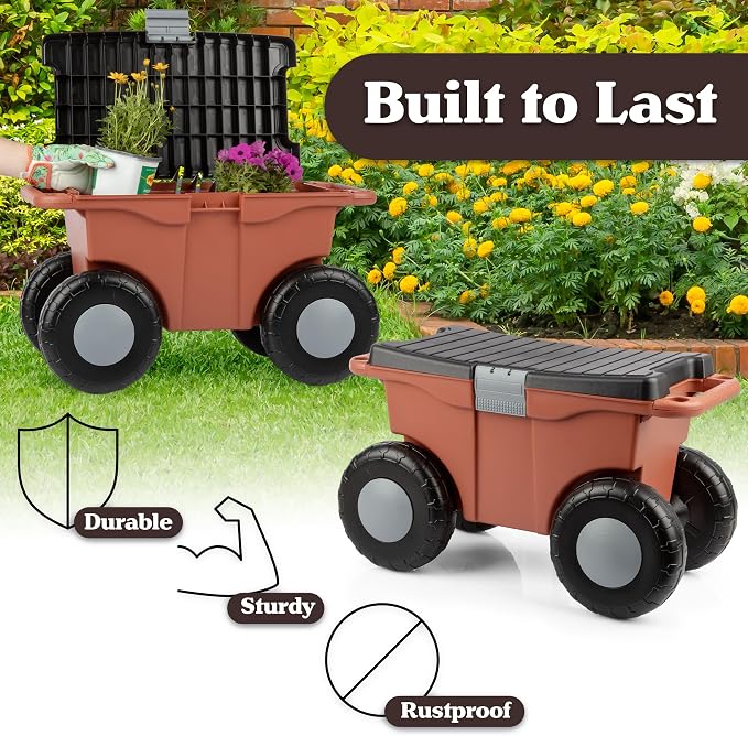 Pure Garden Rolling Garden Cart - Image 5