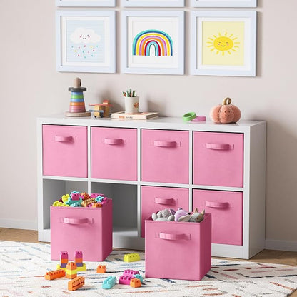 Storage Cubes - 11 Inch Cube Storage Bins. Fabric Cubby Organizer Baskets - Image 5