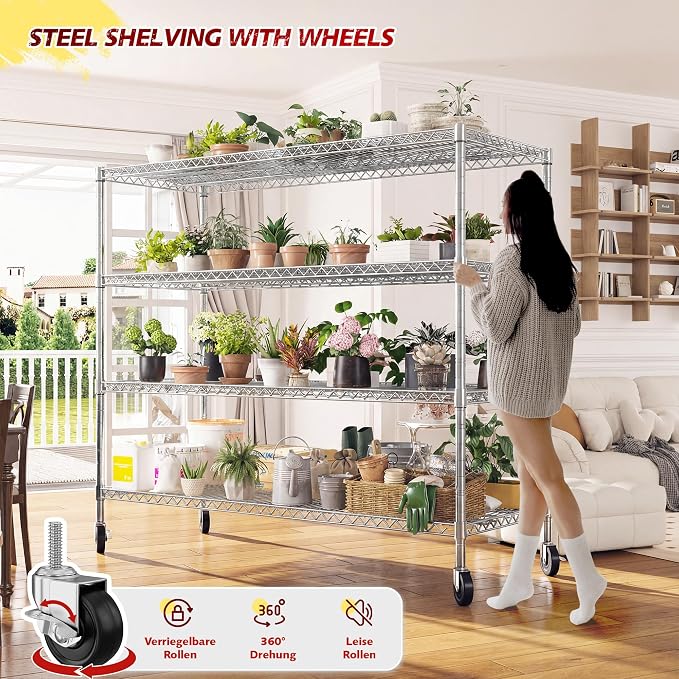 75.6" H Storage Shelves 2500LBS Garage Shelving Unit - Image 4