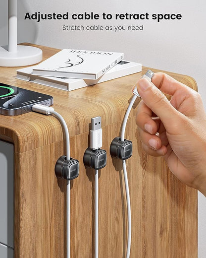 6 Pack Magnetic Cable Clips – Cord Organizer & Holder, Toocki Adhesive Cable - Image 2