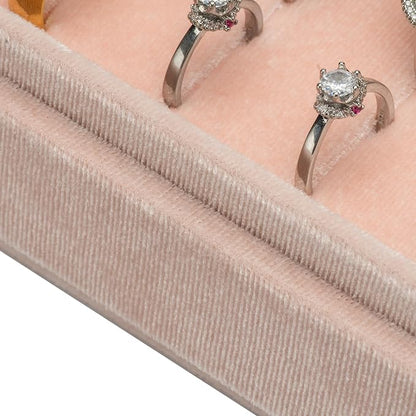 Velvet Ring Organizer Display Tray Jewelry Box Earring Holder Case - Image 3