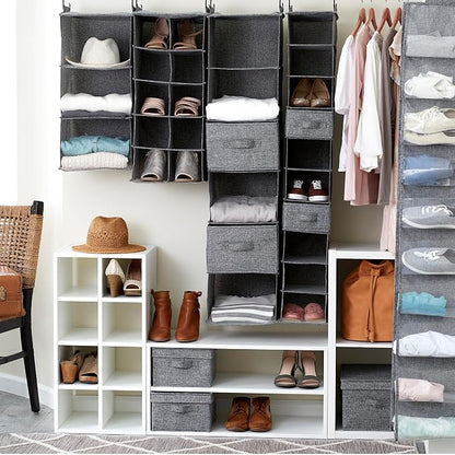 Household Essentials 6 Shelf Hanging Closet Organizer, Hanging Closet Shelf - Image 2