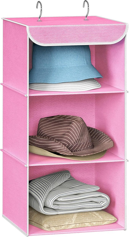 Simple Houseware 3-Shelf Hanging Closet Organizer, Fabric Storage Shelves by SimpleHouseware
