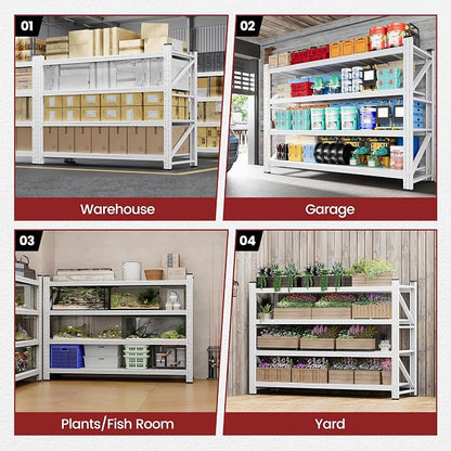 60" Wide Storage Shelves, 5000LBS Garage Shelving Heavy Duty, Standing Shelf - Image 8