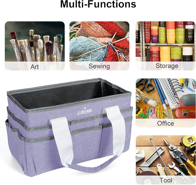 JJRING Craft Organizer Tote Bag, Art Storage Caddy - Image 5