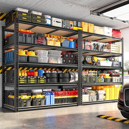 REIBII 48" W Garage Shelving 3080LBS Storage Shelves 5 Tier Industrial Shelving - Image 2