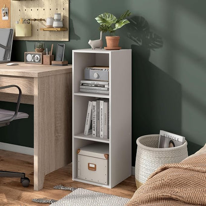 Homes: Inside + Out Apexa 3-Cube Storage Organizer Shelves, Stackable Wood - Image 12