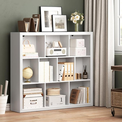 Book Shelf with 10-Cube, 43” Wide Bookshelf with Anti-Tip Device, 38” Tall Open - Image 7