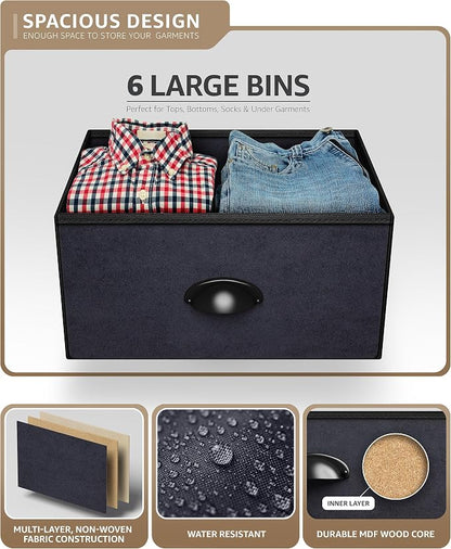 Sorbus Dresser with 6 Fabric Drawers - Image 6