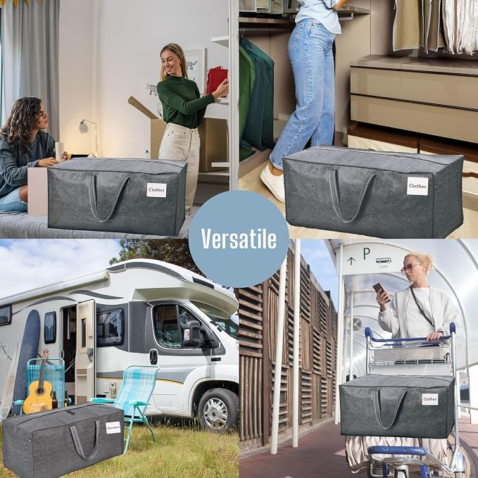 VENO 2 Pack Moving Bags w/Backpack Straps, Heavy Duty, Moving Boxes Alternative - Image 6