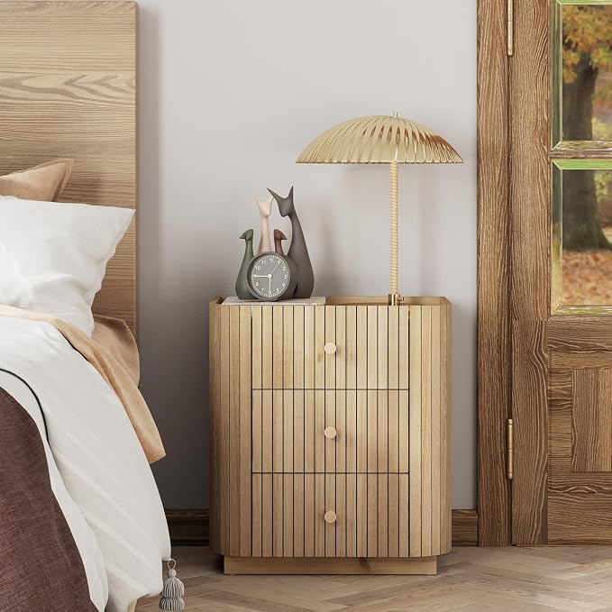 COZAYH Farmhouse 3 Drawer Wood Nightstand - Image 7