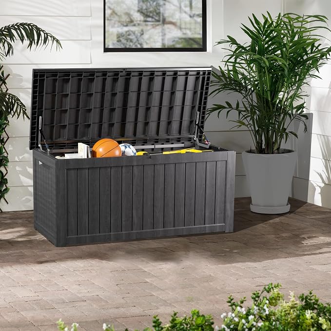 Heavy-Duty 270 Gallon Waterproof Deck Storage Box, Outdoor Storage - Image 8