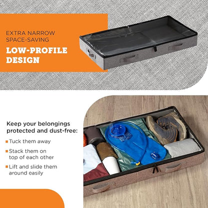 storageLAB Under Bed Storage Containers, Low Profile Underbed Organizers - Image 3