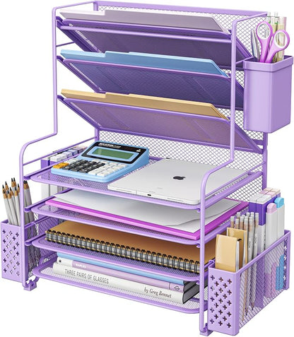 Simple Trending 7 Tier Desk File Organizer, Letter Tray Paper Organizer by SimpleTrending