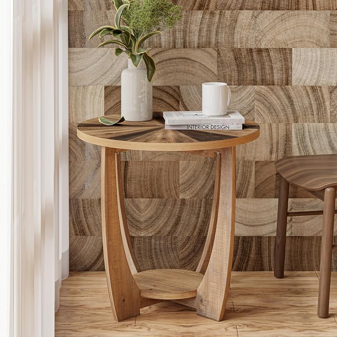 COZAYH Rustic Farmhouse End Table - Image 6