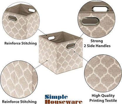 Simple Houseware 13-Inch Collapsible Fabric Cube Storage Bin - Image 6
