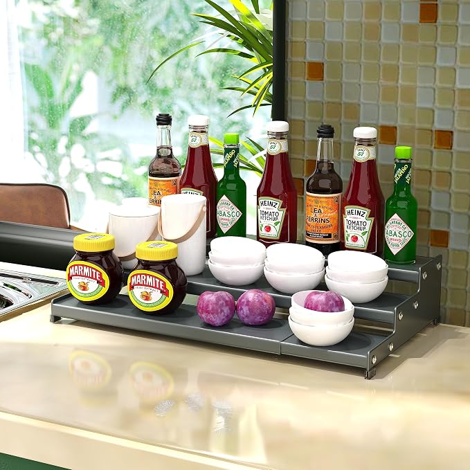 Spice Rack Organizer for Cabinet, 3 Tier Expandable Spices Storage, Pantry and - Image 2