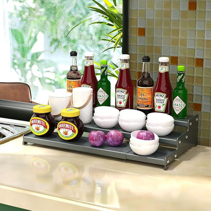 Spice Rack Organizer for Cabinet, 3 Tier Expandable Spices Storage, Pantry and - Image 2