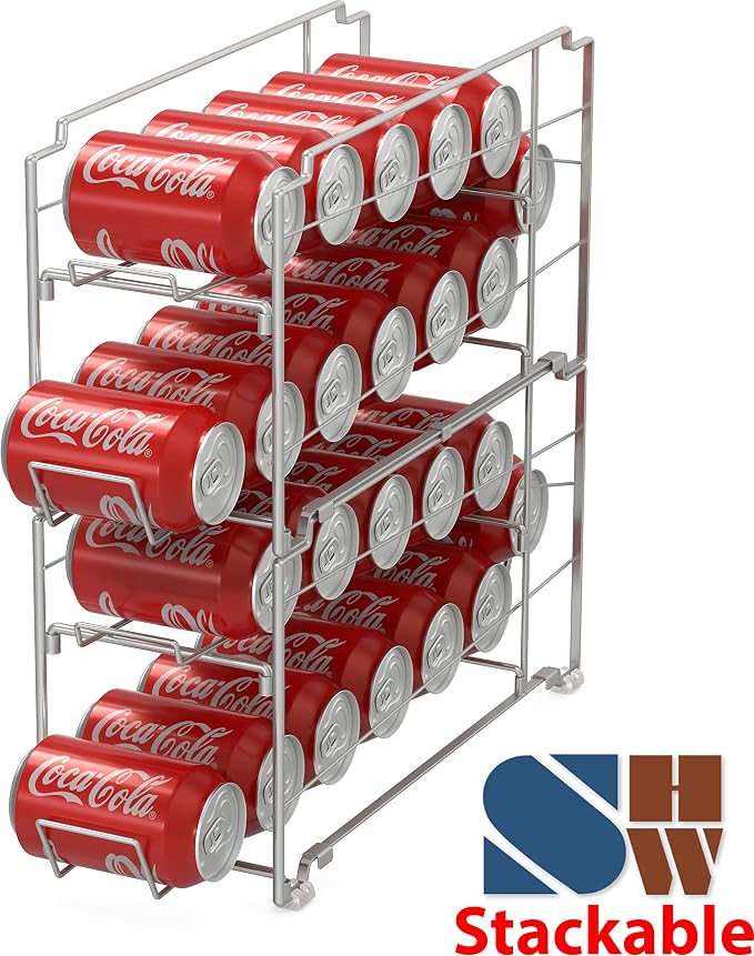 Simple Houseware Stackable Front Loading Beverage Can Dispenser Rack - Image 2