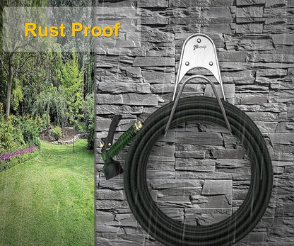 JBscoop Garden Hose Holder Stainless Steel Small Wall Mount Garden Hose Hook - Image 2
